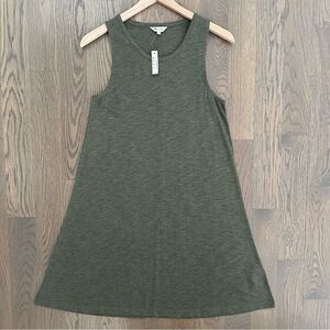 NWT Madewell Highpoint Sleeveless Jersey Tank Dress Heather Woodland Green Med